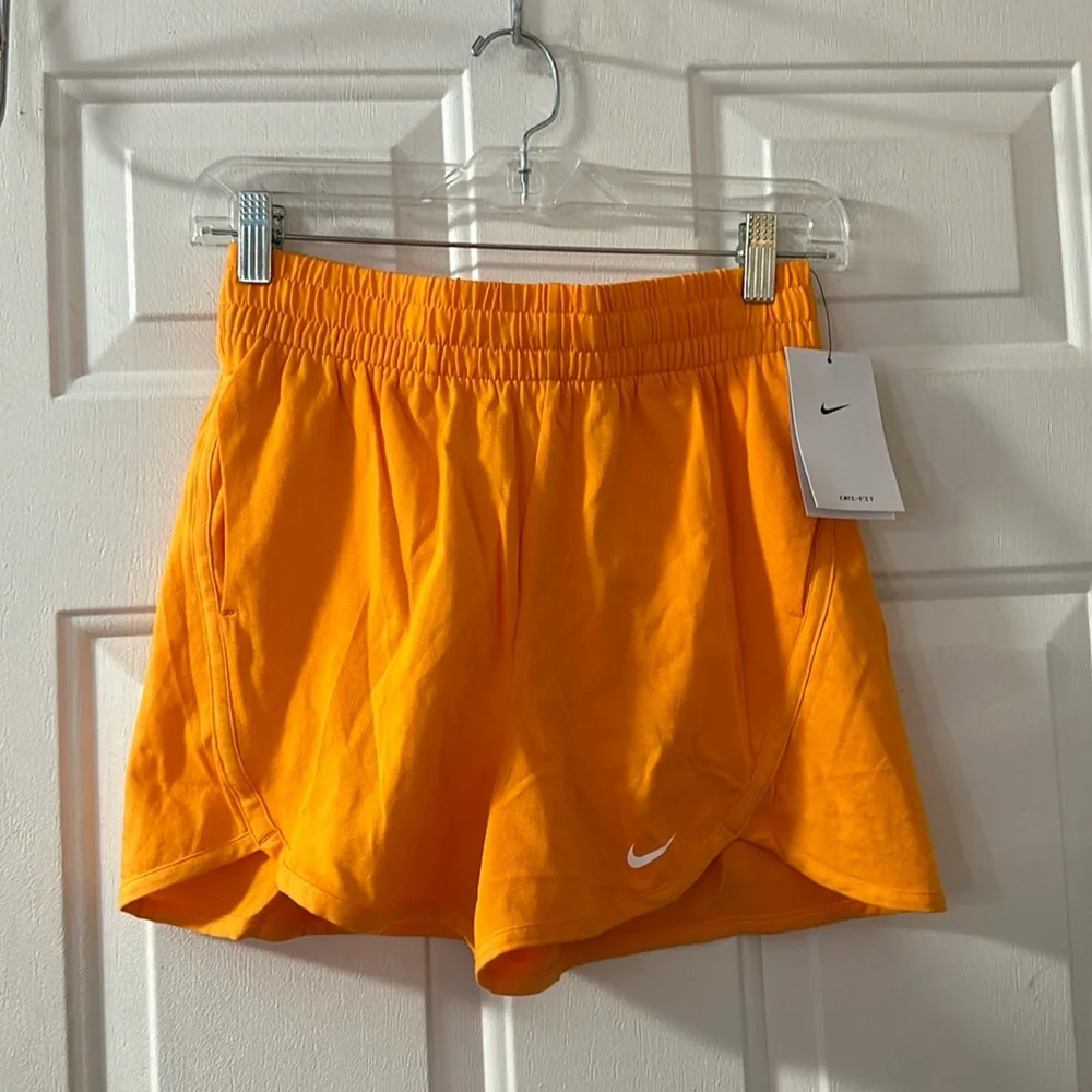 Nike Dri-FIT Breezy High-Waisted Training Shorts: ORANGE: NEW WITH TAGS: SIZE L